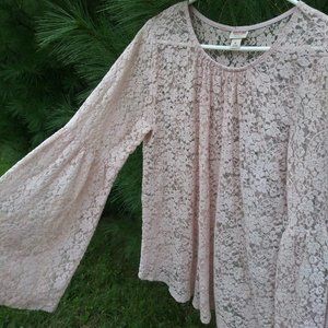 Mossimo Pink Lace Blouse